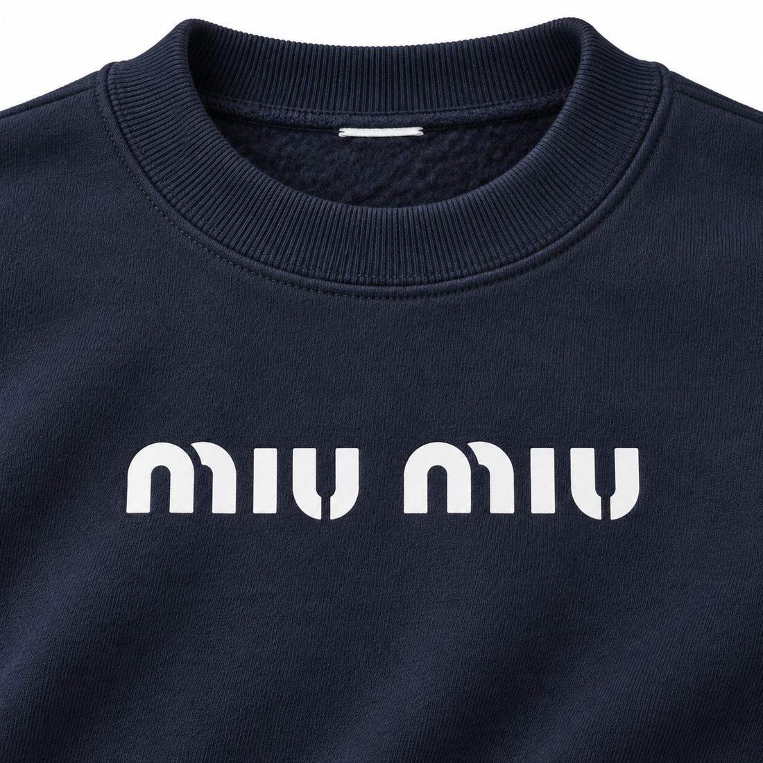 Men's Miu Miu Crewneck Sweatshirt - Navy - Image 3