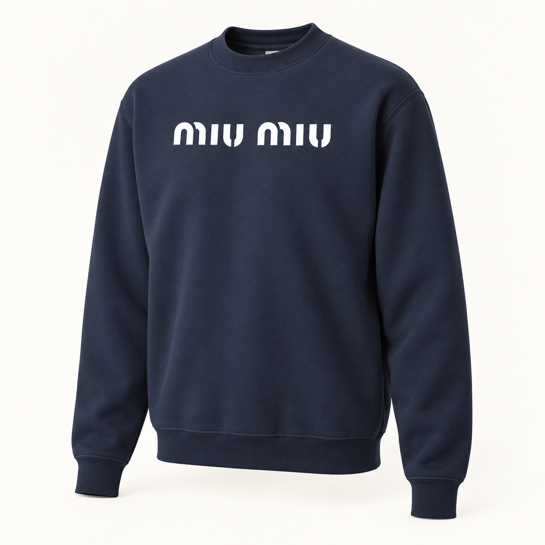 Men's Miu Miu Crewneck Sweatshirt - Navy - Image 4