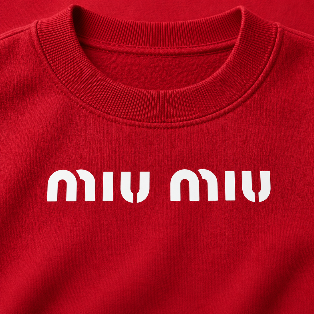 Men's Miu Miu Crewneck Sweatshirt - Red - Image 3
