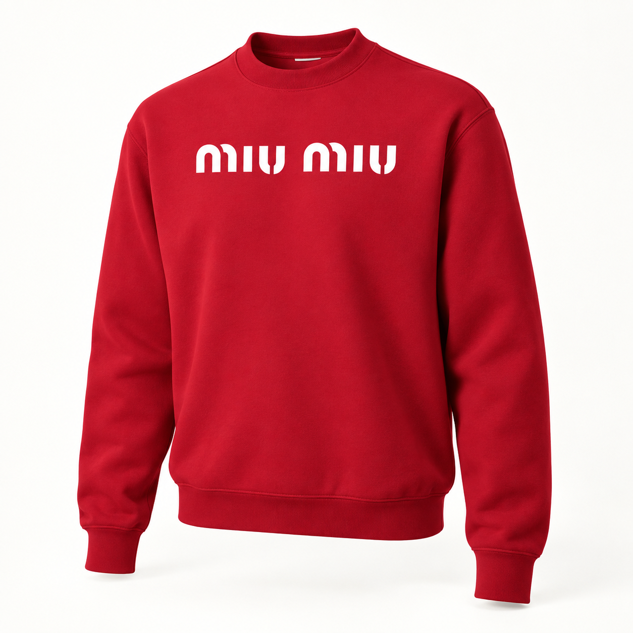 Men's Miu Miu Crewneck Sweatshirt - Red - Image 4