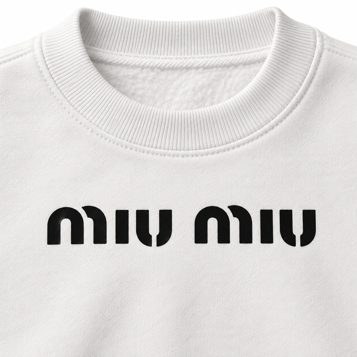 Men's Miu Miu Crewneck Sweatshirt - White - Image 3