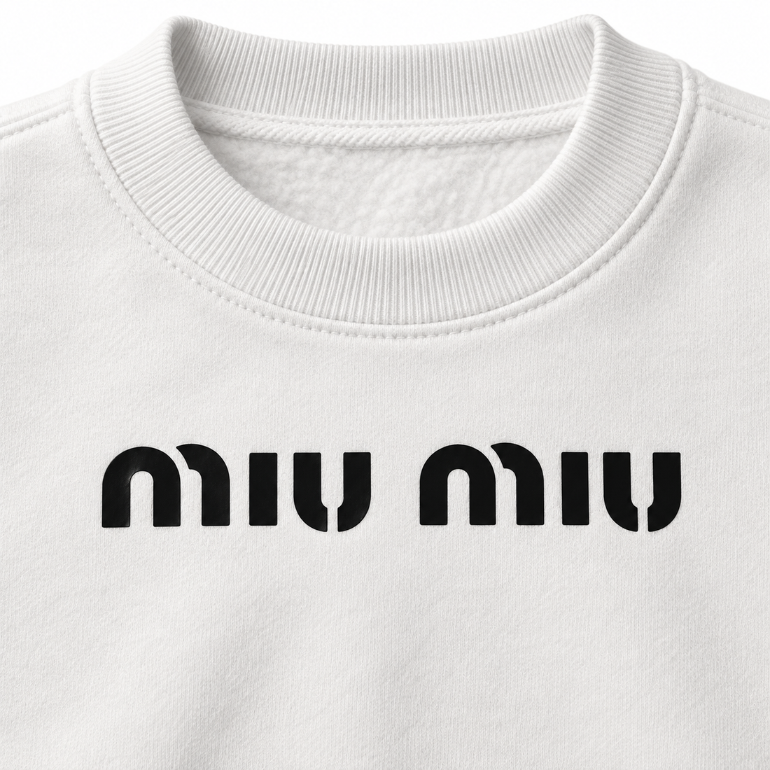 Men's Miu Miu Crewneck Sweatshirt - White - Image 3