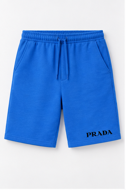 Men's Prada Athletic Fleece Shorts | Color: Azure | Image 1