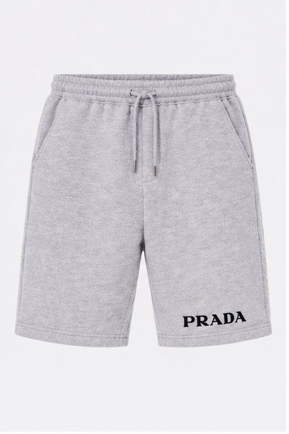 Men's Prada Athletic Fleece Shorts | Color: Grey | Image 1