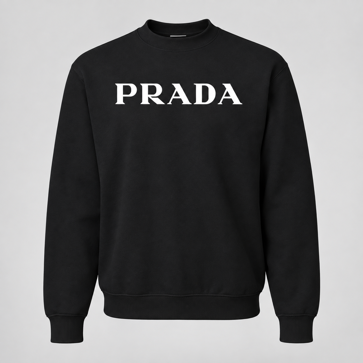 Men's Prada Crewneck Sweatshirt | Color: Black | Image 1