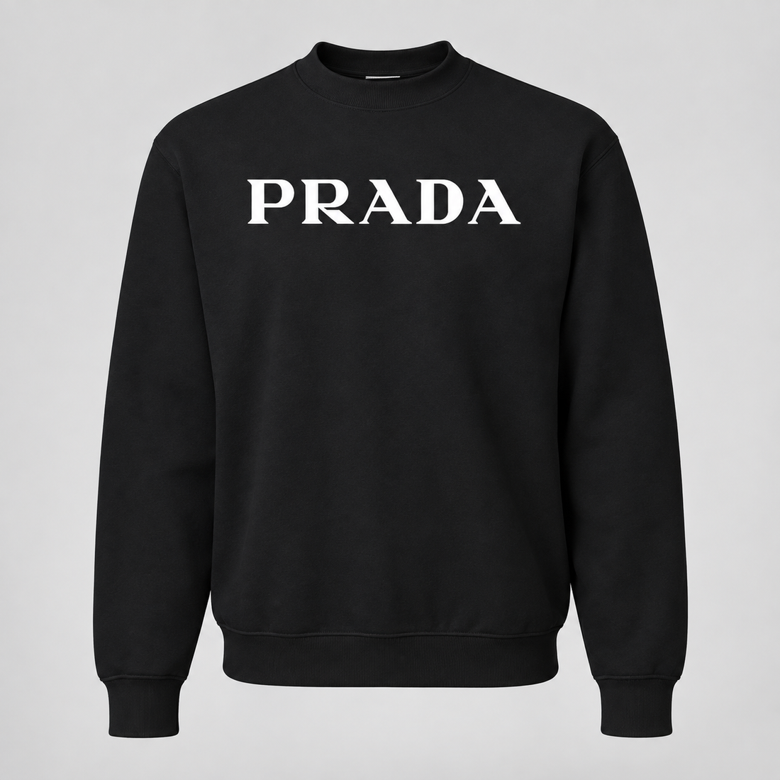 Men's Prada Crewneck Sweatshirt | Color: Black | Image 1