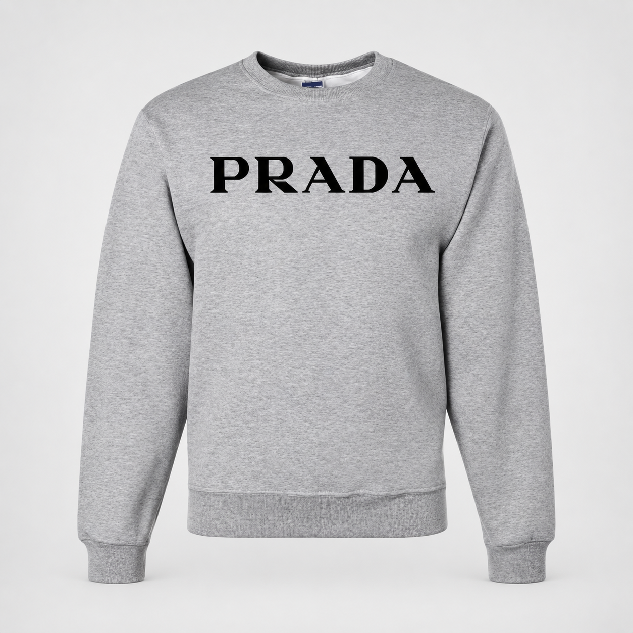 Men's Prada Crewneck Sweatshirt | Color: Grey | Image 1