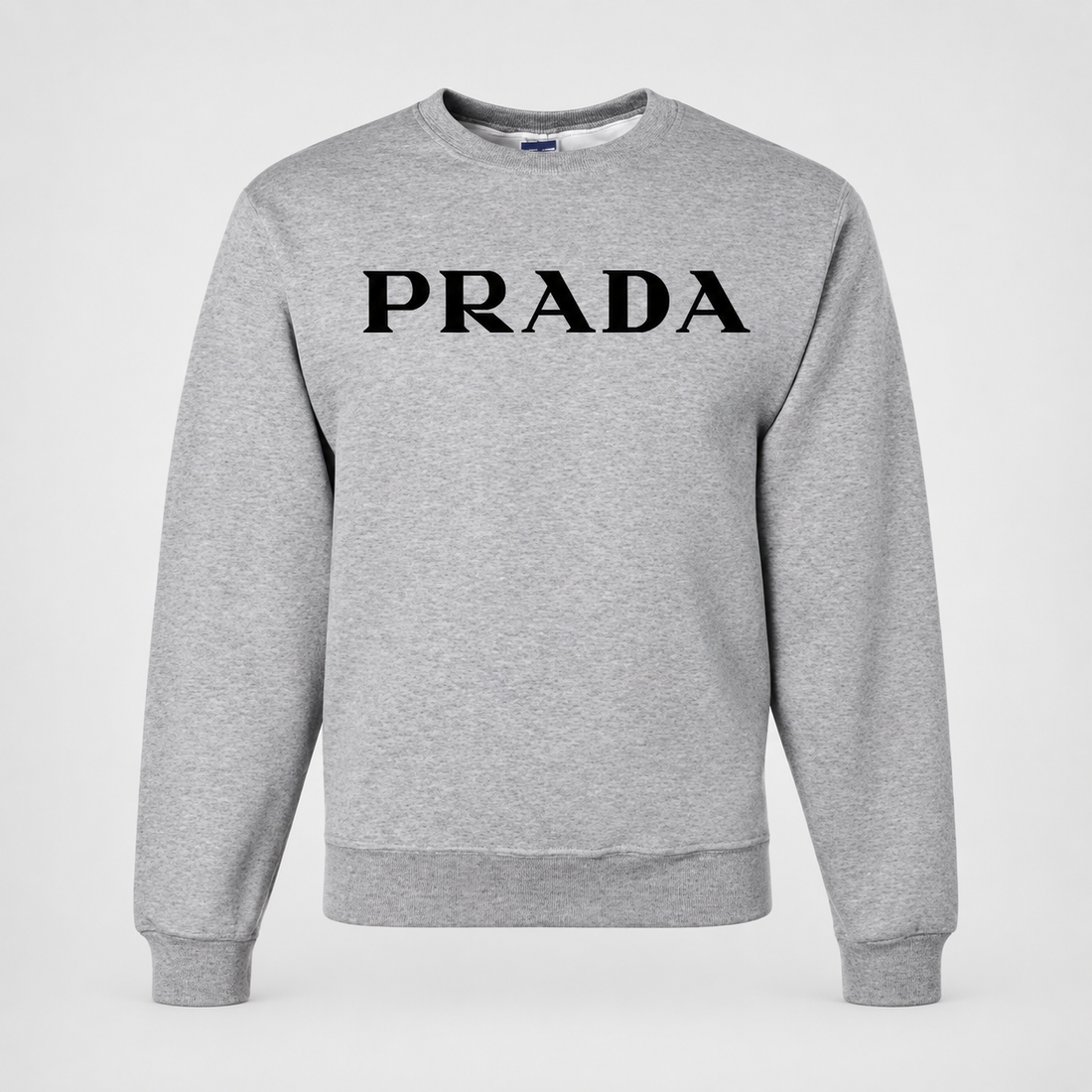 Men's Prada Crewneck Sweatshirt | Color: Grey | Image 1