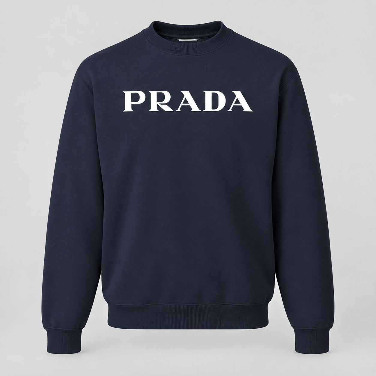 Men's Prada Crewneck Sweatshirt | Color: Navy | Image 1