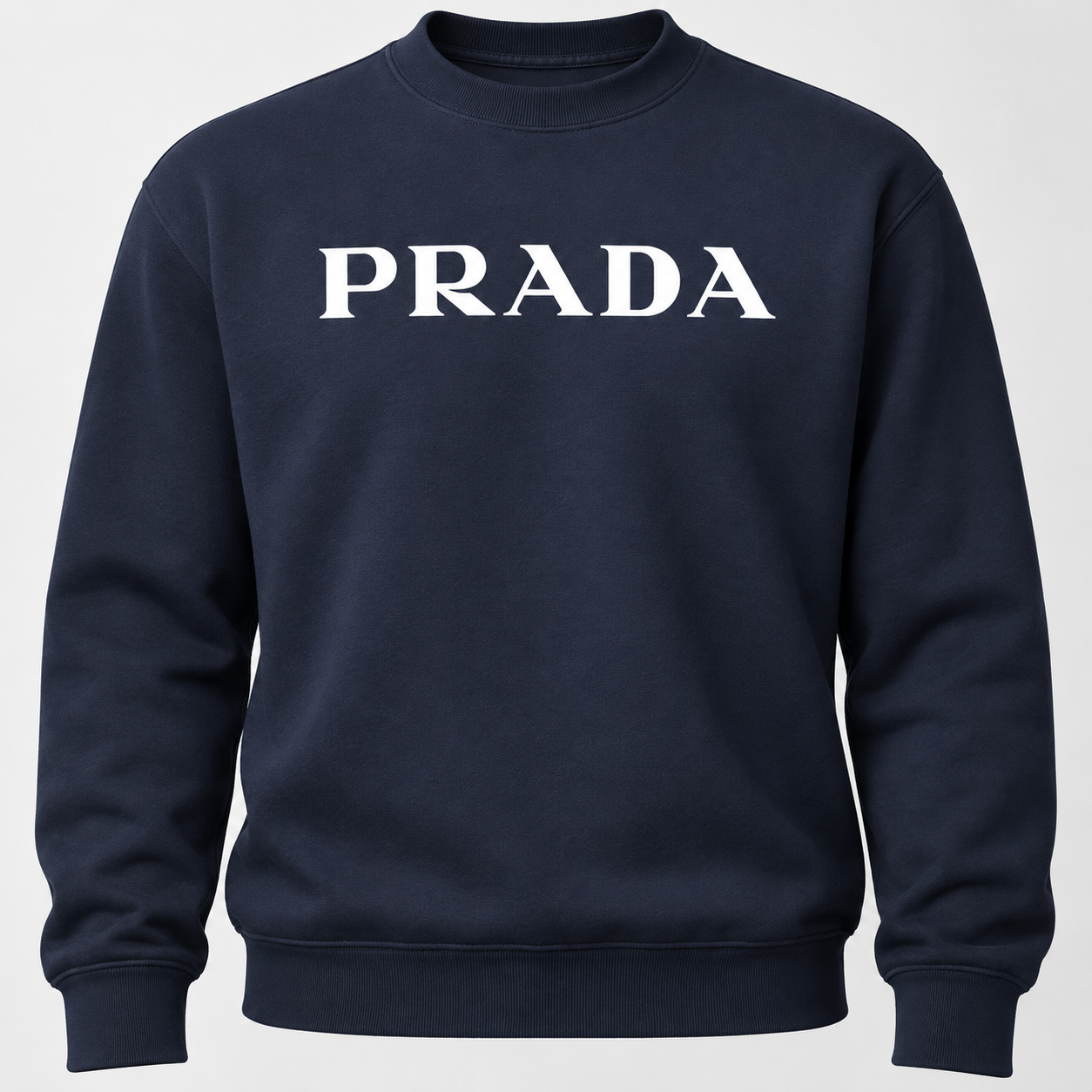 Men's Prada Crewneck Sweatshirt | Color: Navy | Image 5
