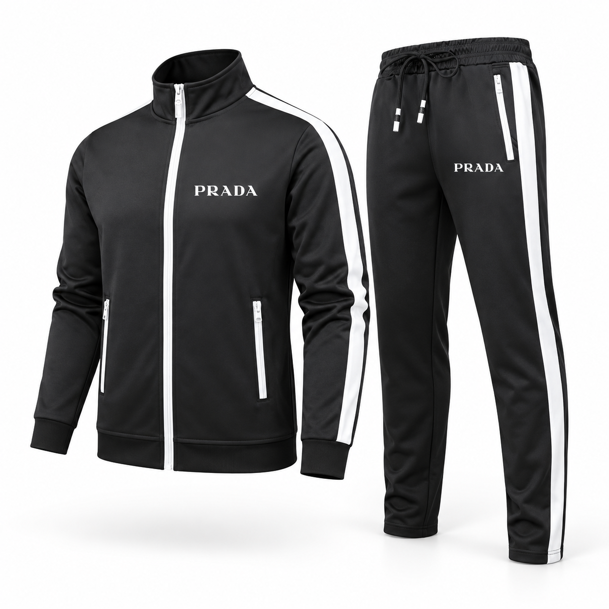 Men's Prada Dri-Fit TrackSuit - Black - Image 4