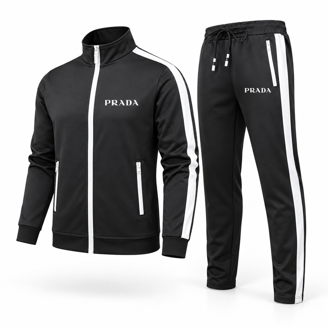 Men's Prada Dri-Fit TrackSuit - Black - Image 4