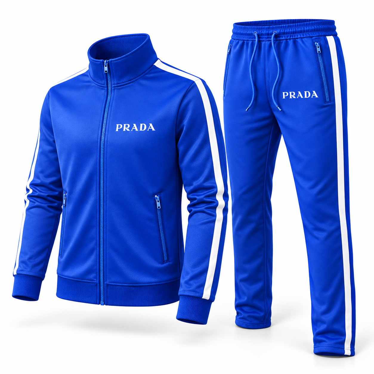 Men's Prada Dri-Fit TrackSuit - Blue - Image 4