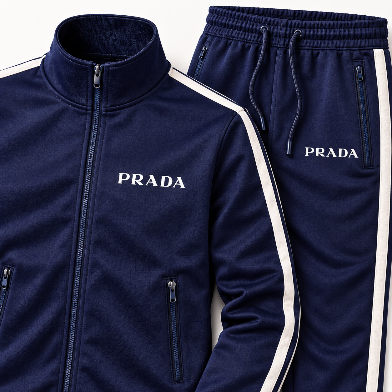 Men's Prada Dri-Fit TrackSuit - Navy - Image 3