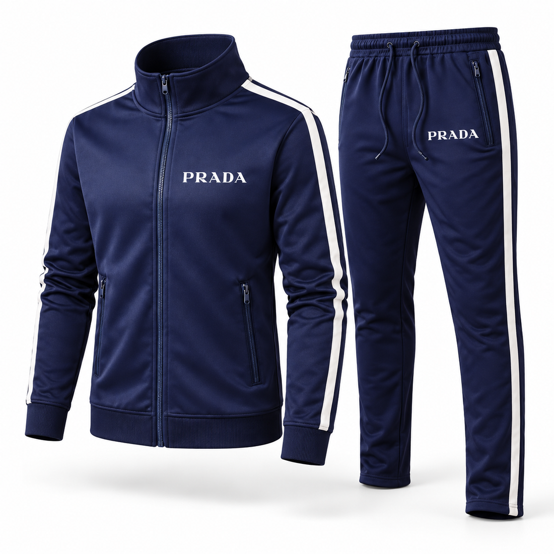 Men's Prada Dri-Fit TrackSuit - Navy - Image 4