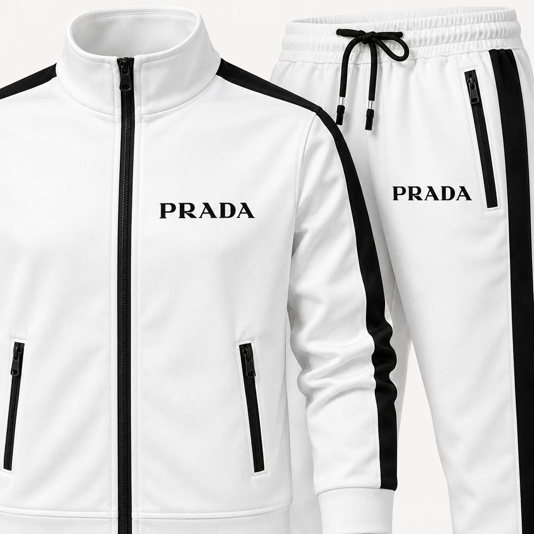 Men's Prada Dri-Fit TrackSuit - White - Image 3