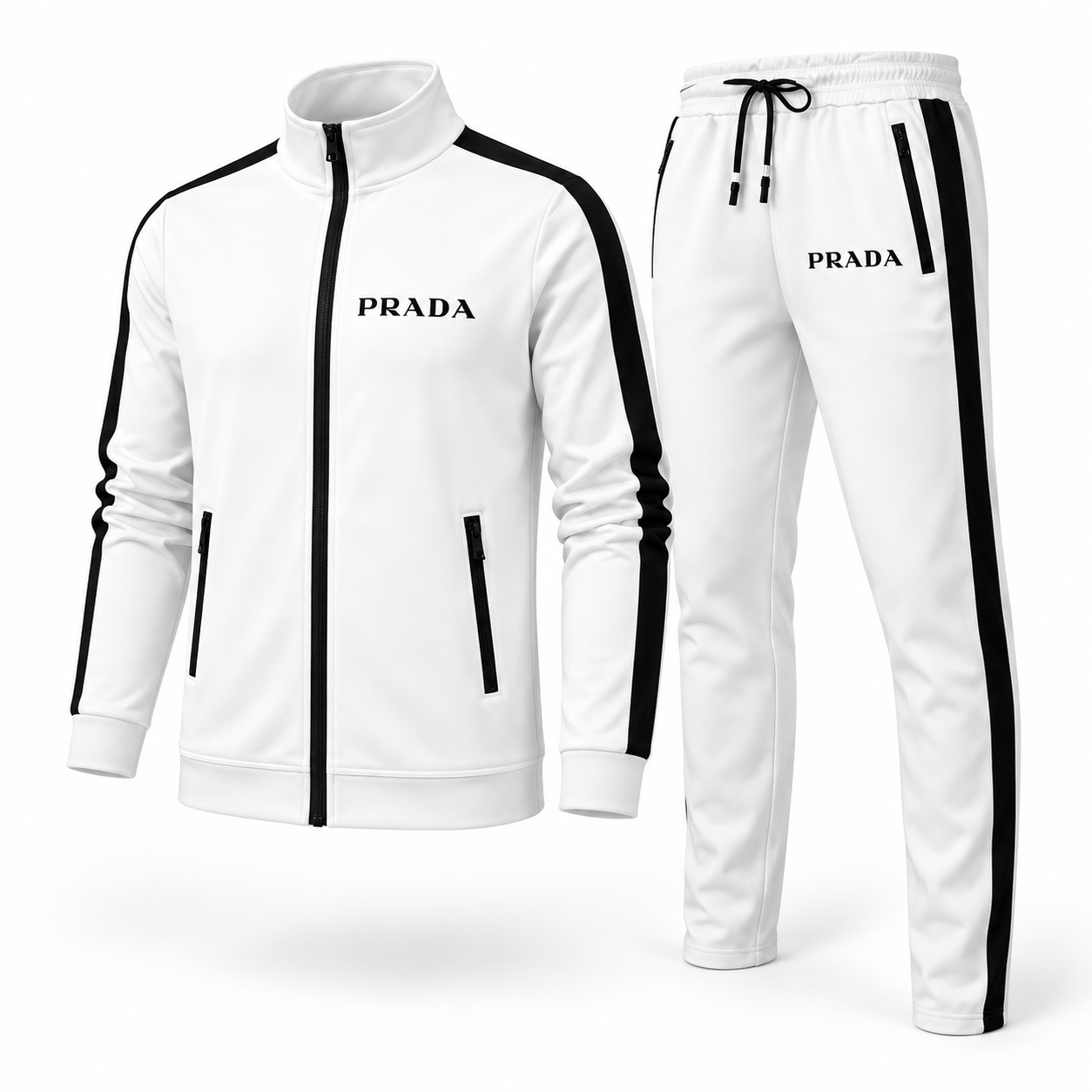 Men's Prada Dri-Fit TrackSuit - White - Image 4