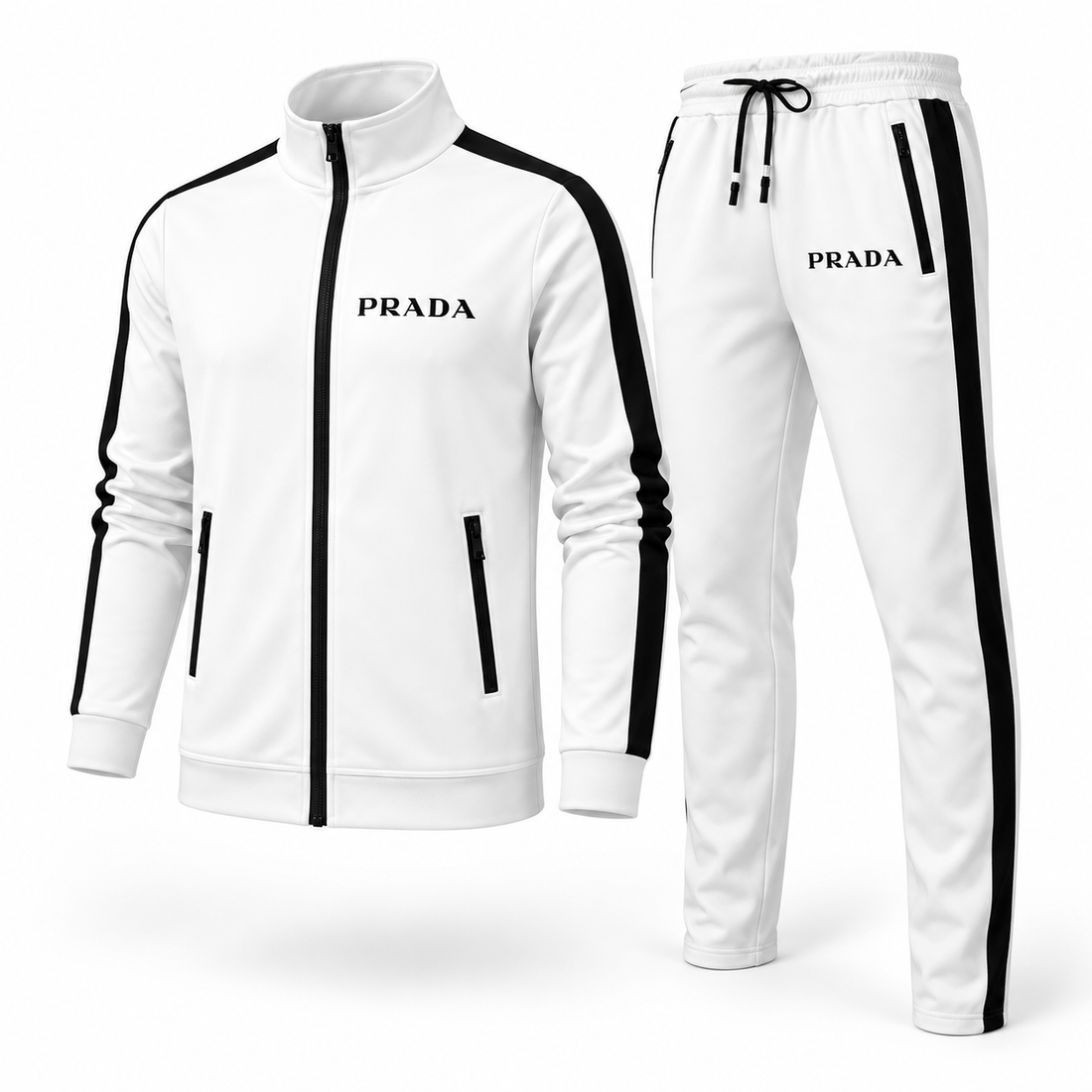 Men's Prada Dri-Fit TrackSuit - White - Image 4