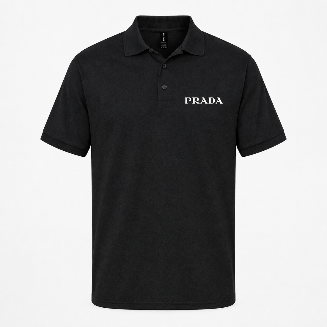 Men's Prada Dry Blend Polo | Color: Black | Image 1