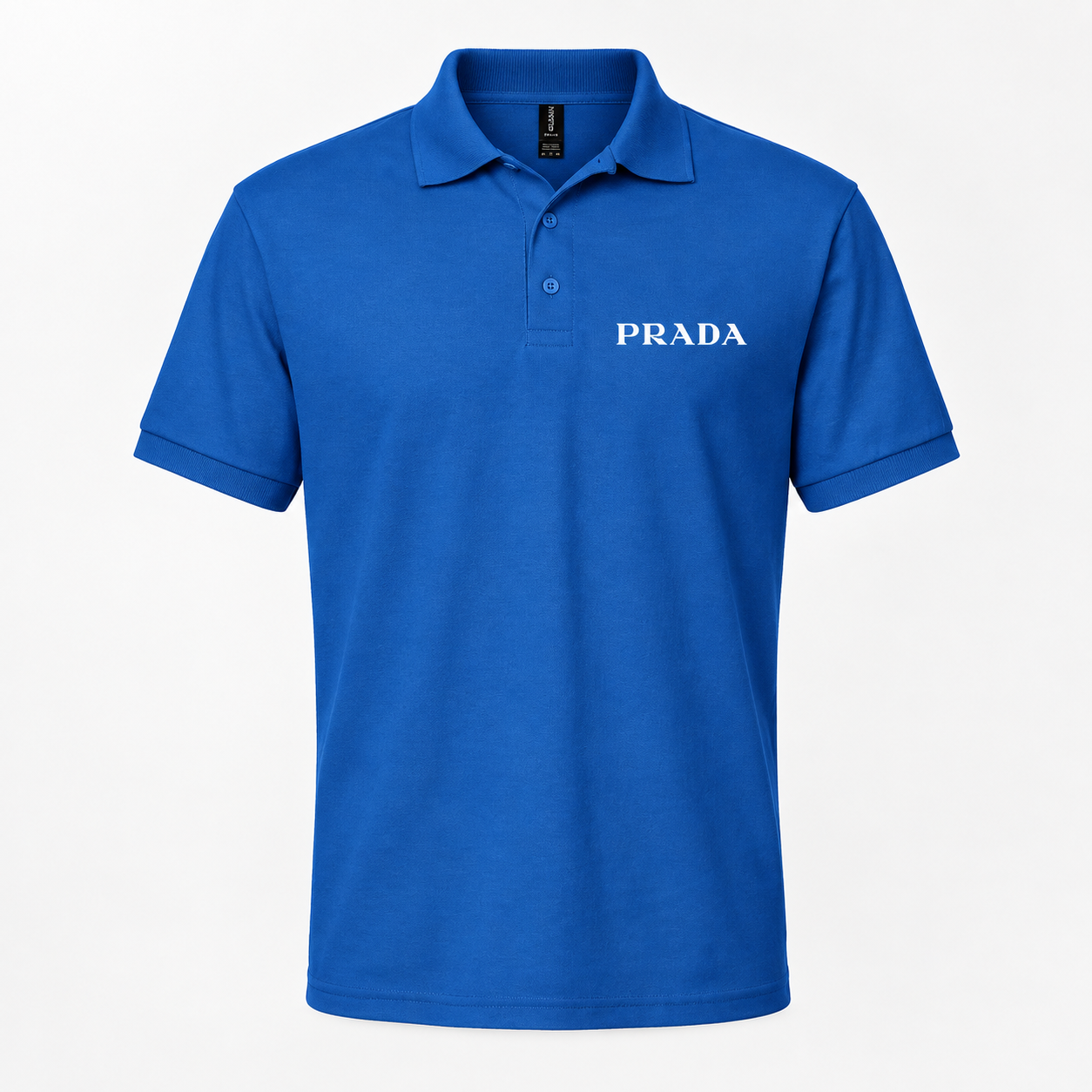 Men's Prada Dry Blend Polo | Color: Blue | Image 1