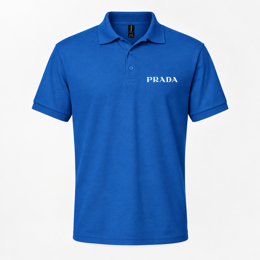 Men's Prada Dry Blend Polo | Color: Blue | Image 1