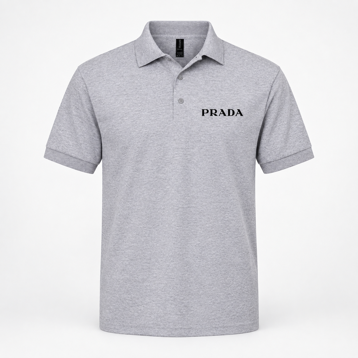 Men's Prada Dry Blend Polo | Color: Grey | Image 1