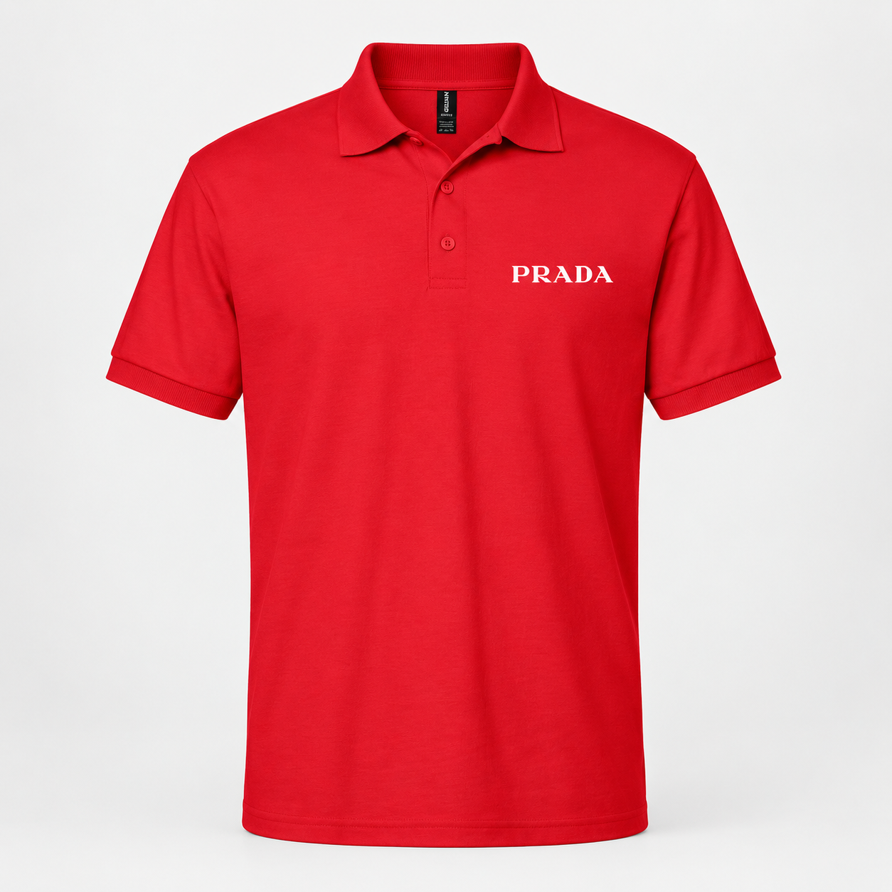 Men's Prada Dry Blend Polo | Color: Red | Image 1