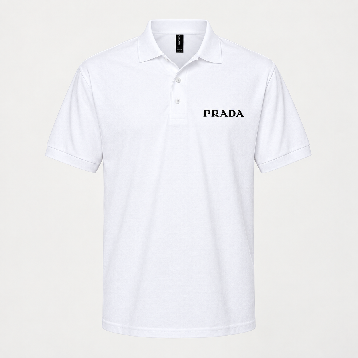 Men's Prada Dry Blend Polo | Color: White | Image 1
