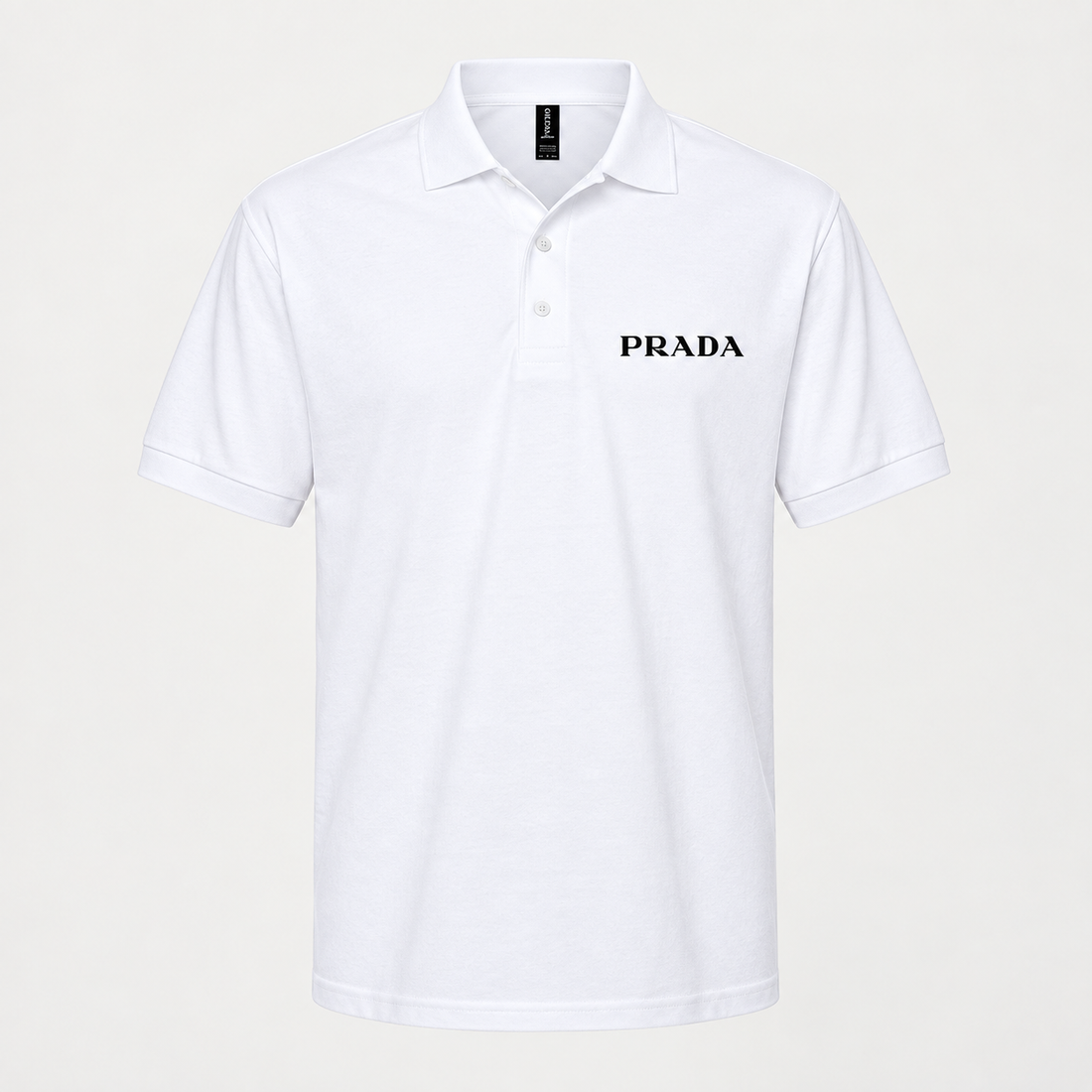 Men's Prada Dry Blend Polo | Color: White | Image 1