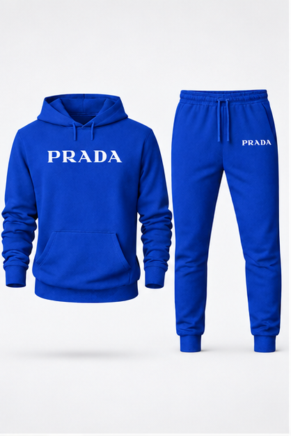 Men's Prada Hoodie Joggers Set | Color: Blue | Image 1