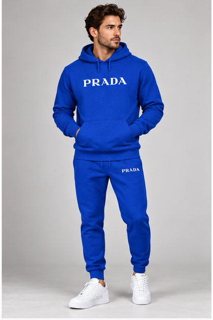 Men's Prada Hoodie Joggers Set | Color: Blue | Image 2
