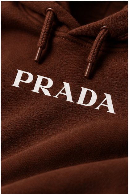 Men's Prada Hoodie Joggers Set | Color: Brown | Image 5
