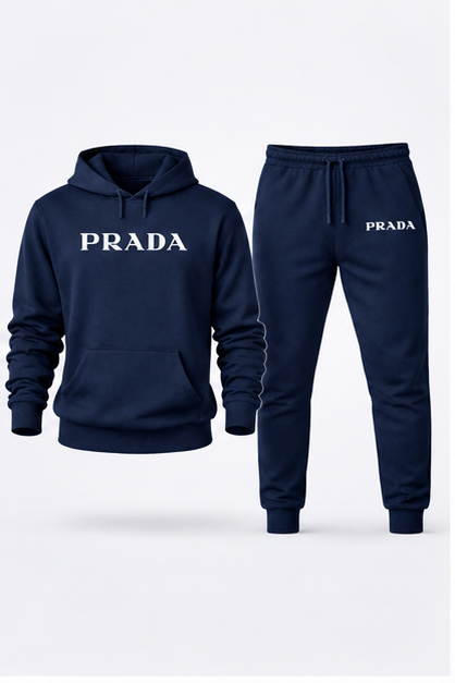 Men's Prada Hoodie Joggers Set | Color: Navy | Image 1