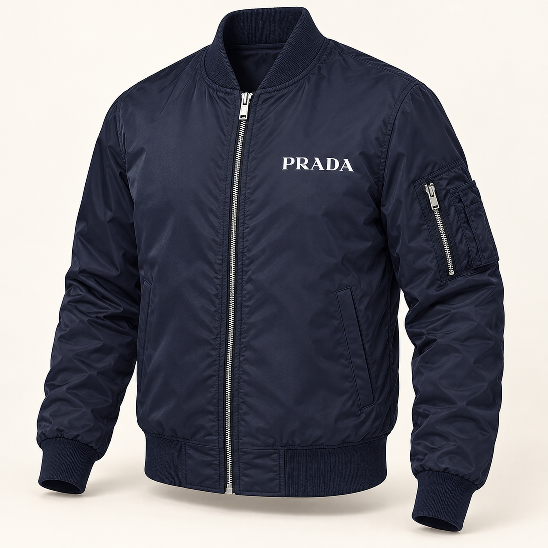 Men's Prada Lightweight Bomber Jacket | Color: Navy | Image 1