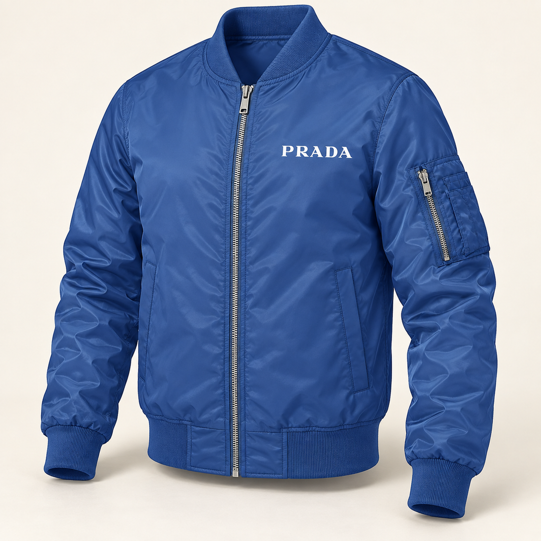 Men's Prada Lightweight Bomber Jacket | Color: Royal Blue | Image 1
