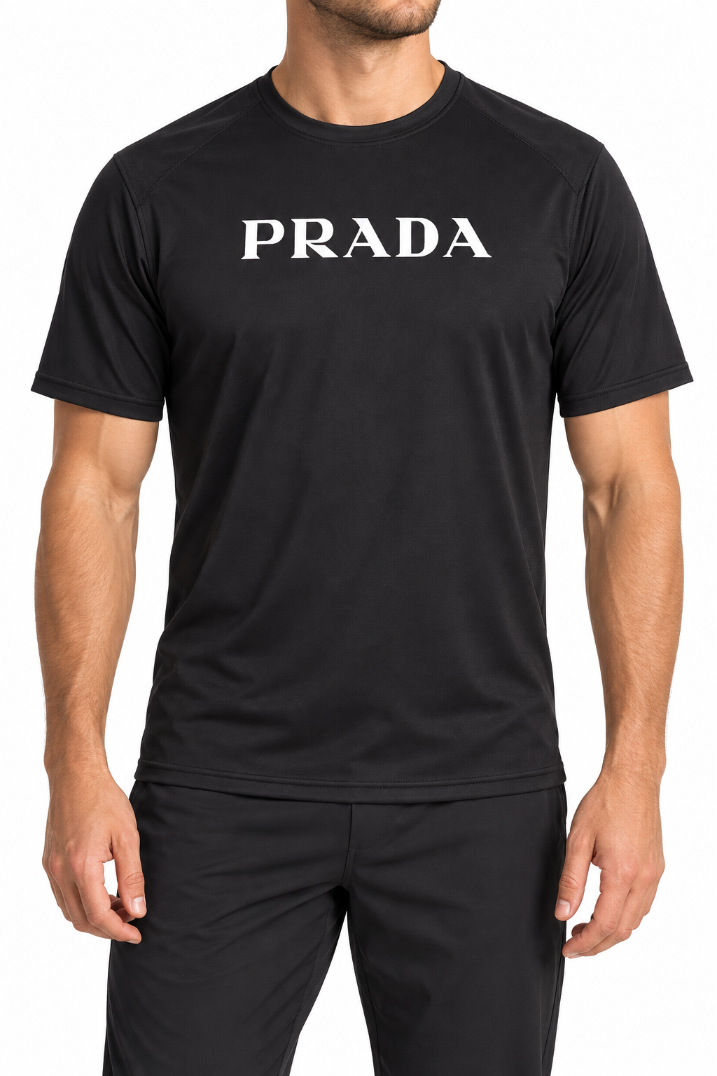 Men's Prada Performance T-Shirt | Color: Black | Image 2