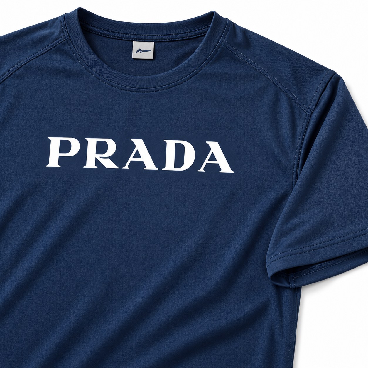 Men's Prada Performance T-Shirt | Color: Navy | Image 4