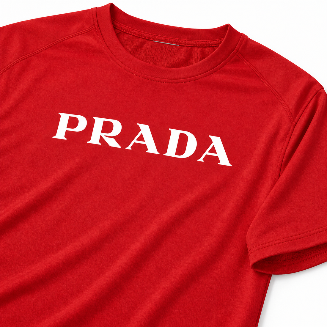Men's Prada Performance T-Shirt | Color: Red | Image 4