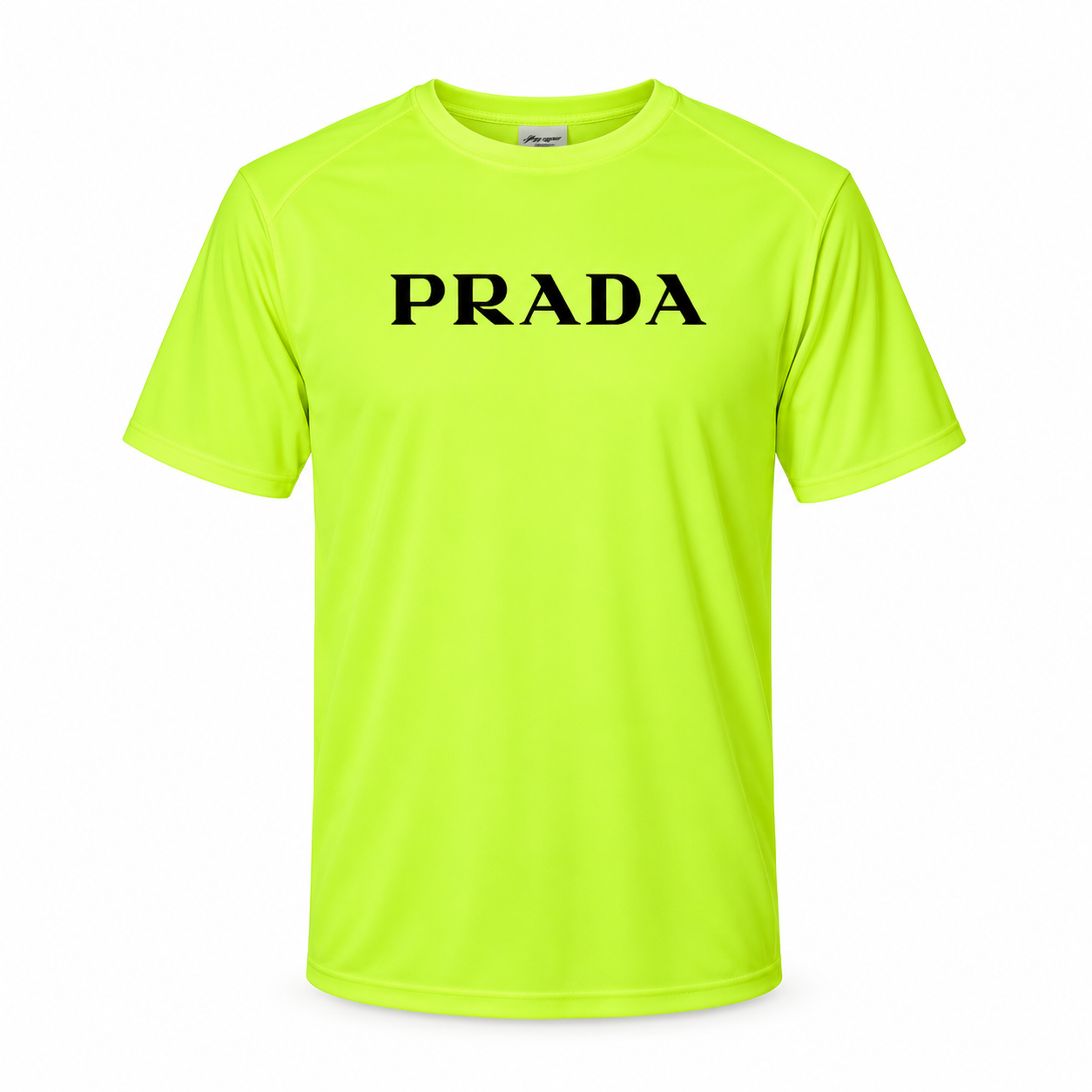 Men's Prada Performance T-Shirt | Color: Safety Green | Image 1