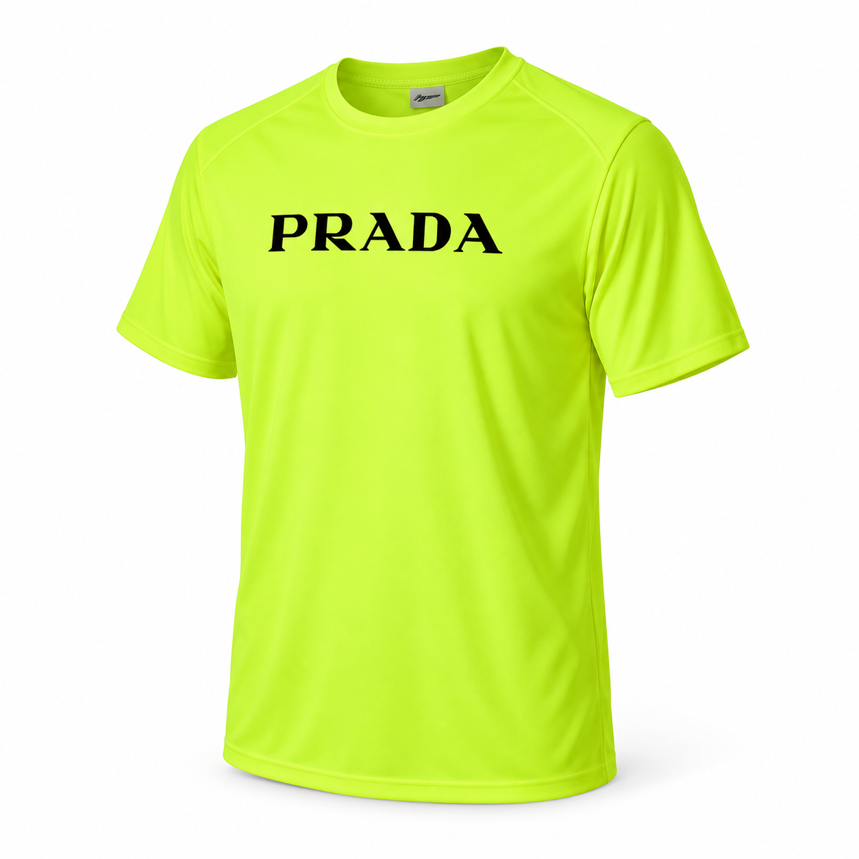 Men's Prada Performance T-Shirt | Color: Safety Green | Image 3
