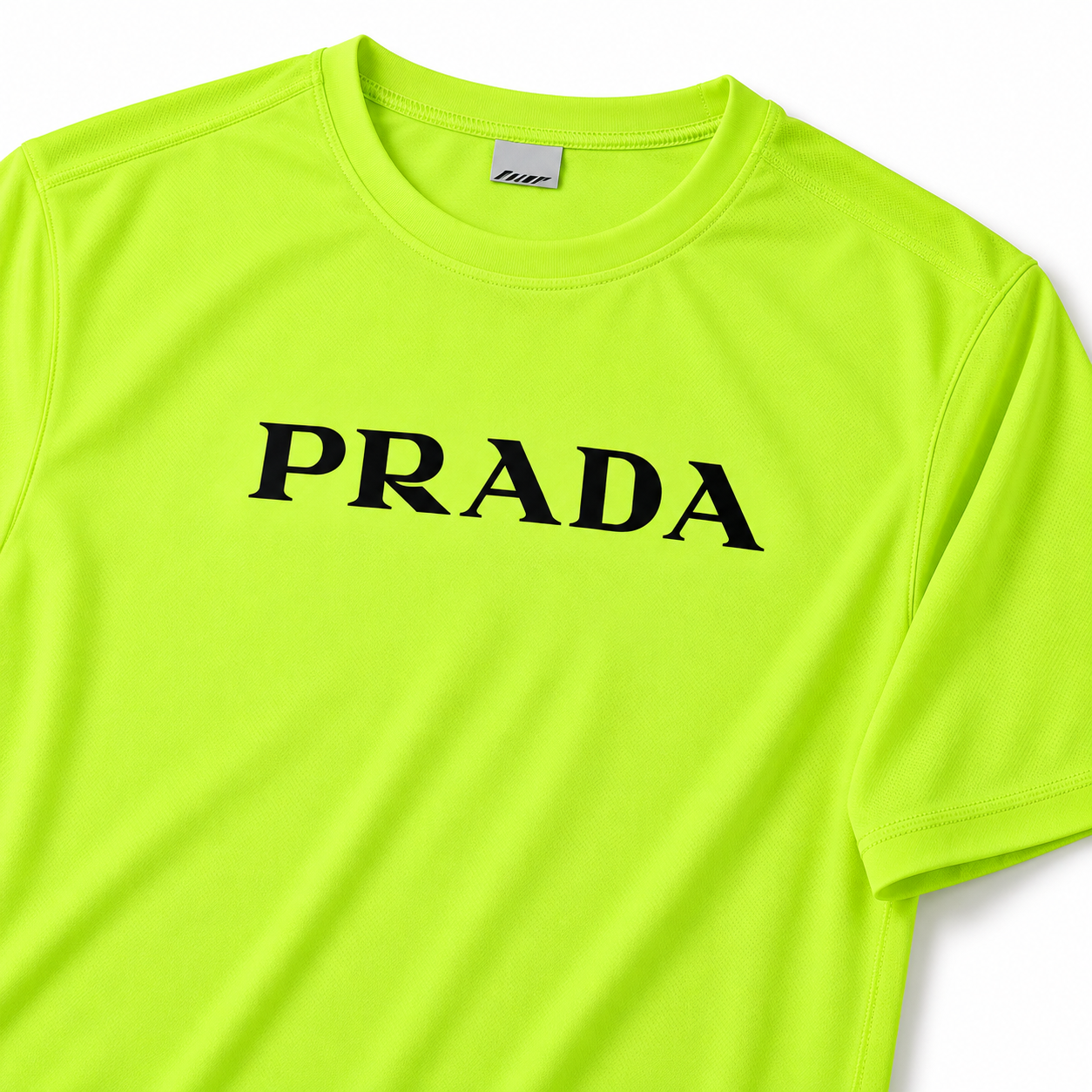Men's Prada Performance T-Shirt | Color: Safety Green | Image 4