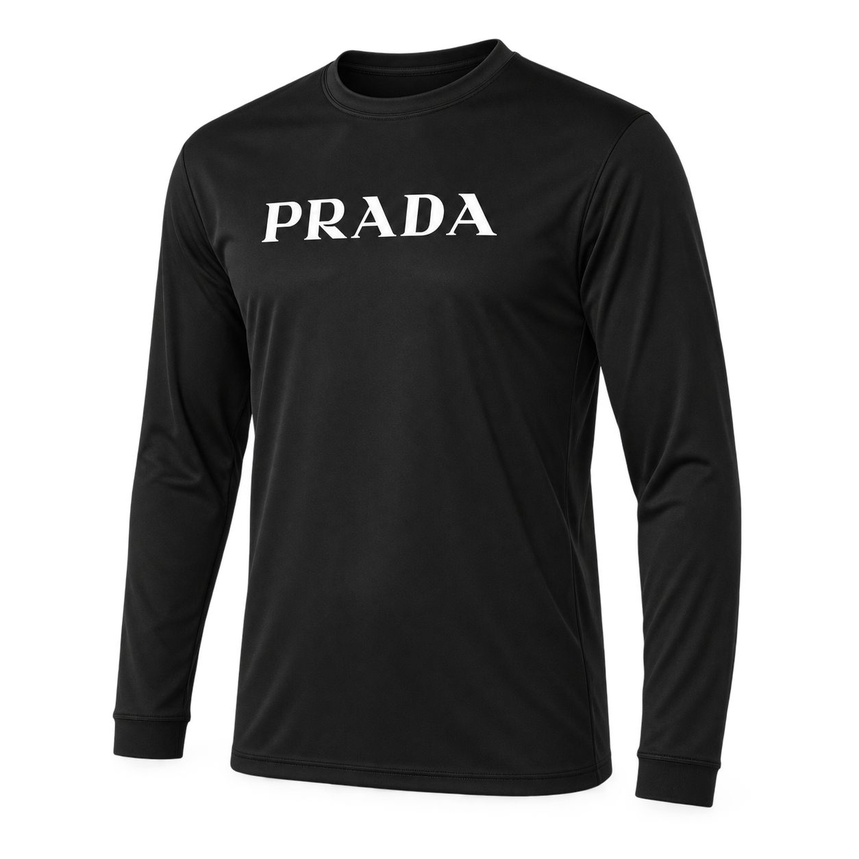 Men's Prada Polyester Long Sleeve T-Shirt - Black - Image 4