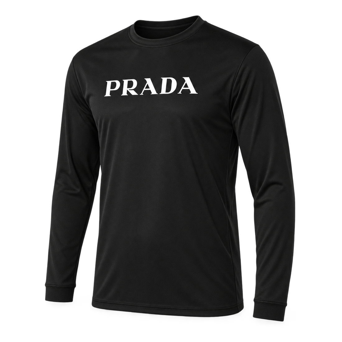 Men's Prada Polyester Long Sleeve T-Shirt - Black - Image 4