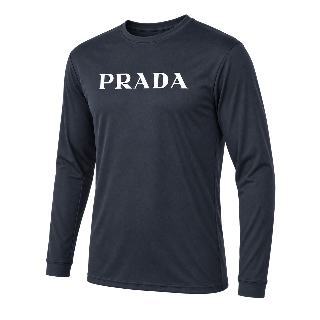 Men's Prada Polyester Long Sleeve T-Shirt - Navy - Image 4