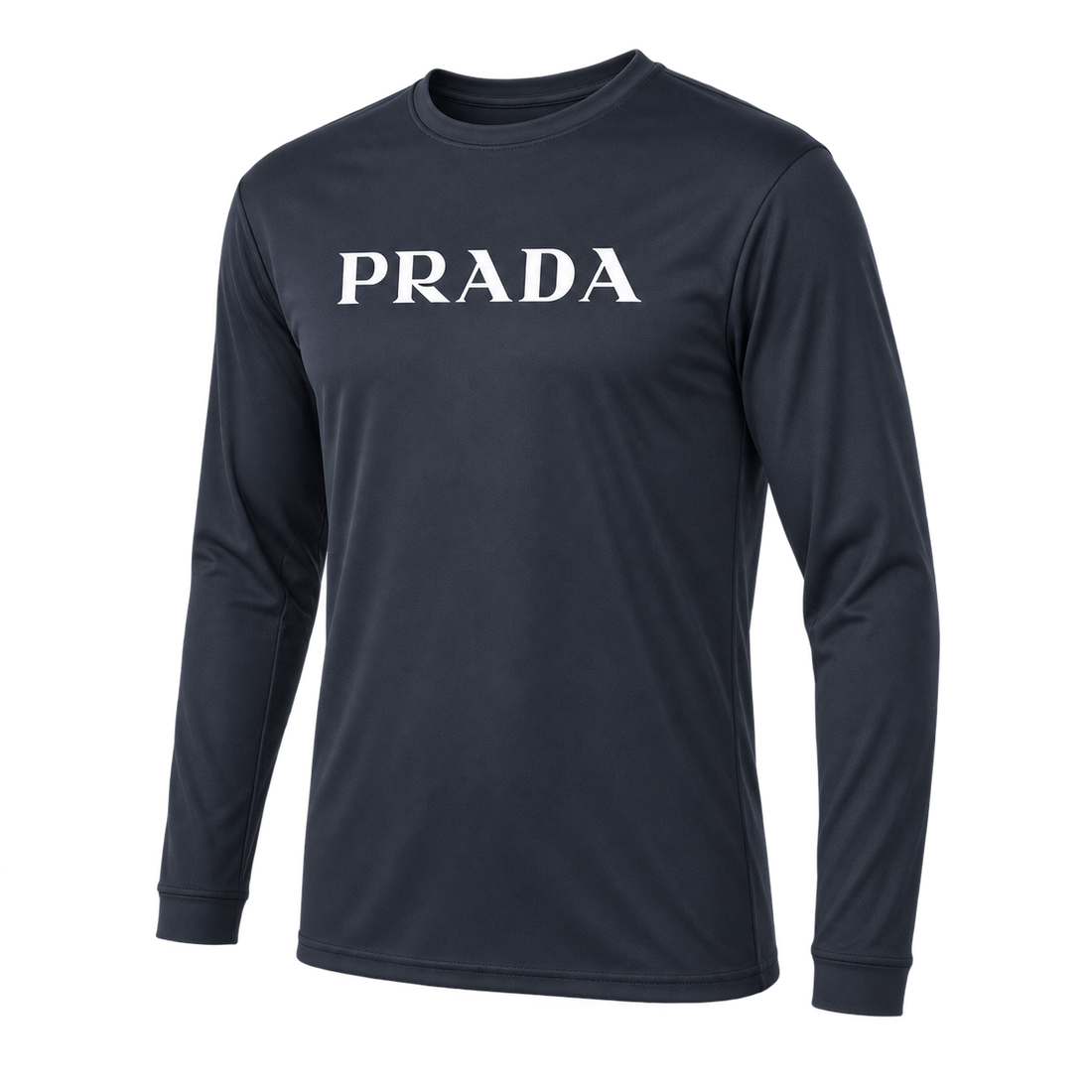 Men's Prada Polyester Long Sleeve T-Shirt - Navy - Image 4