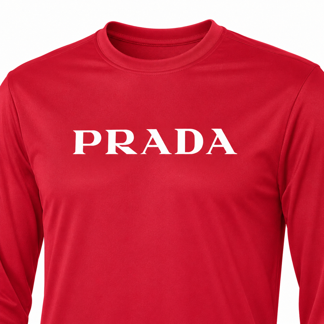 Men's Prada Polyester Long Sleeve T-Shirt - Red - Image 3