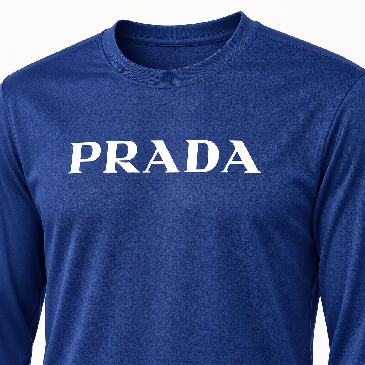 Men's Prada Polyester Long Sleeve T-Shirt - Royal Blue - Image 3