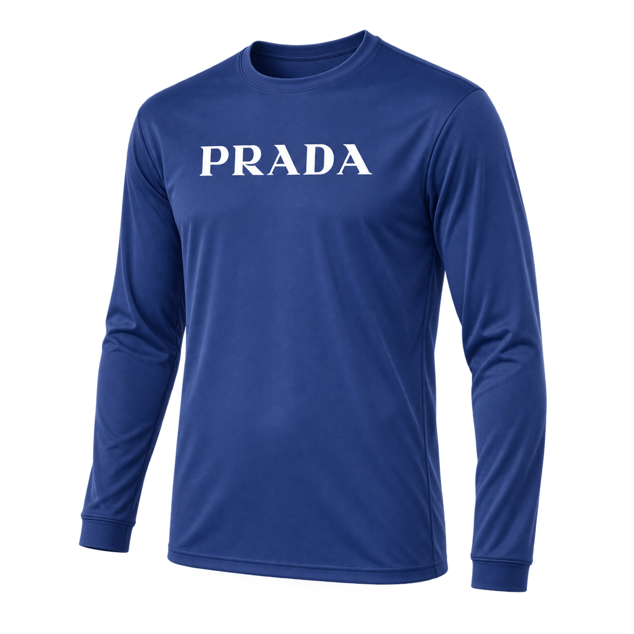 Men's Prada Polyester Long Sleeve T-Shirt - Royal Blue - Image 4