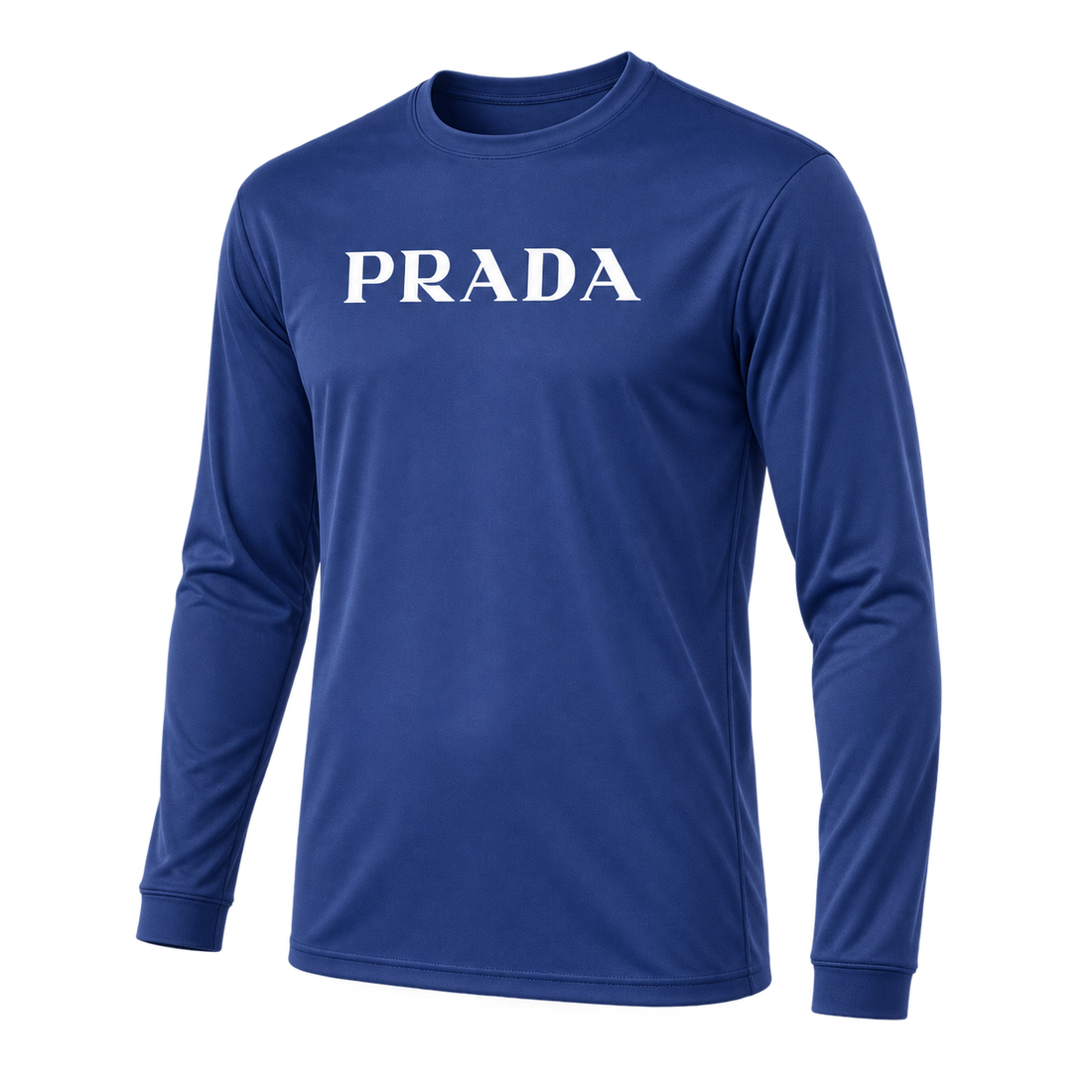Men's Prada Polyester Long Sleeve T-Shirt - Royal Blue - Image 4