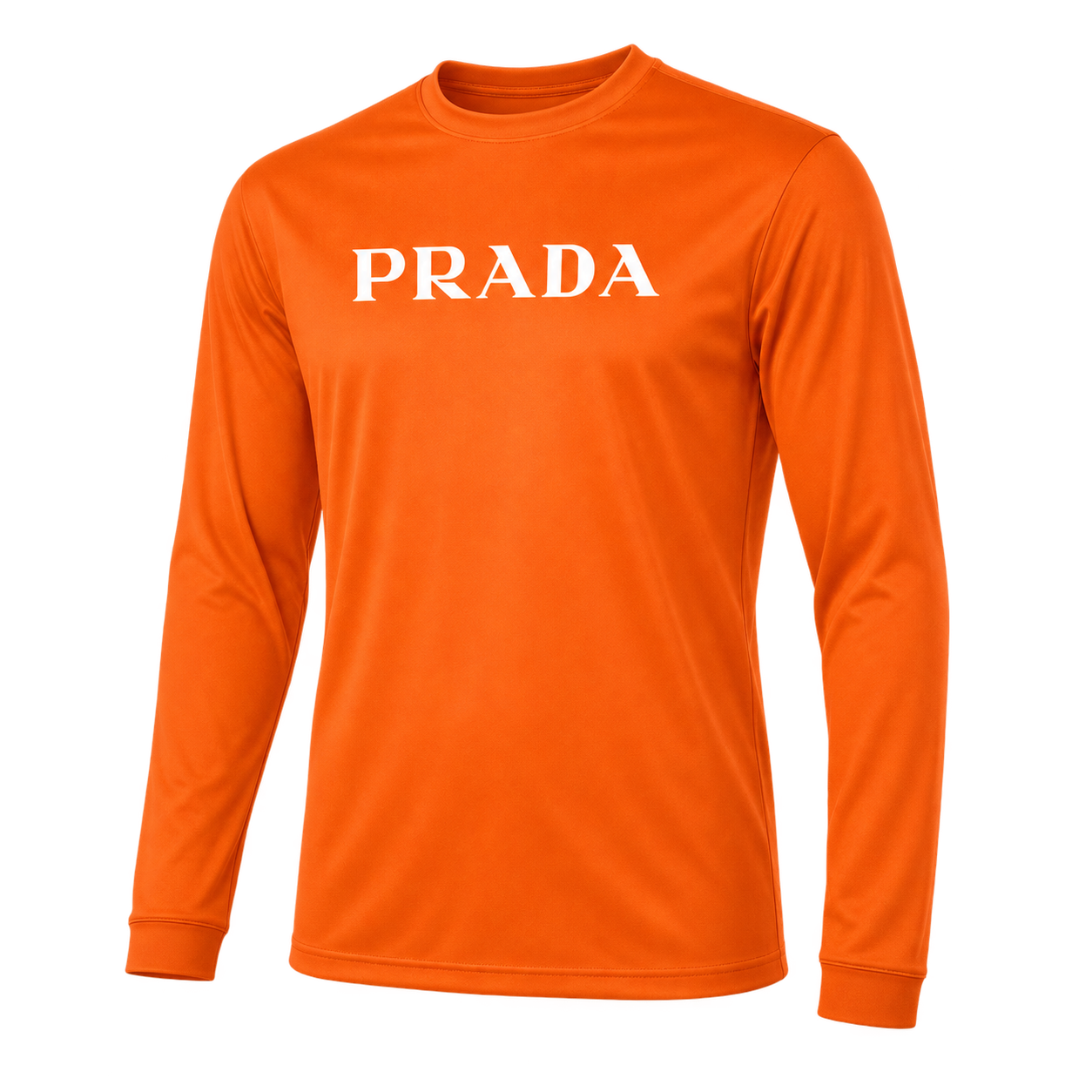 Men's Prada Polyester Long Sleeve T-Shirt - Safety Orange - Image 4